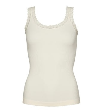 TIM & SIMONSEN - FRIDA RIB TOP OFFWHITE/IVORY