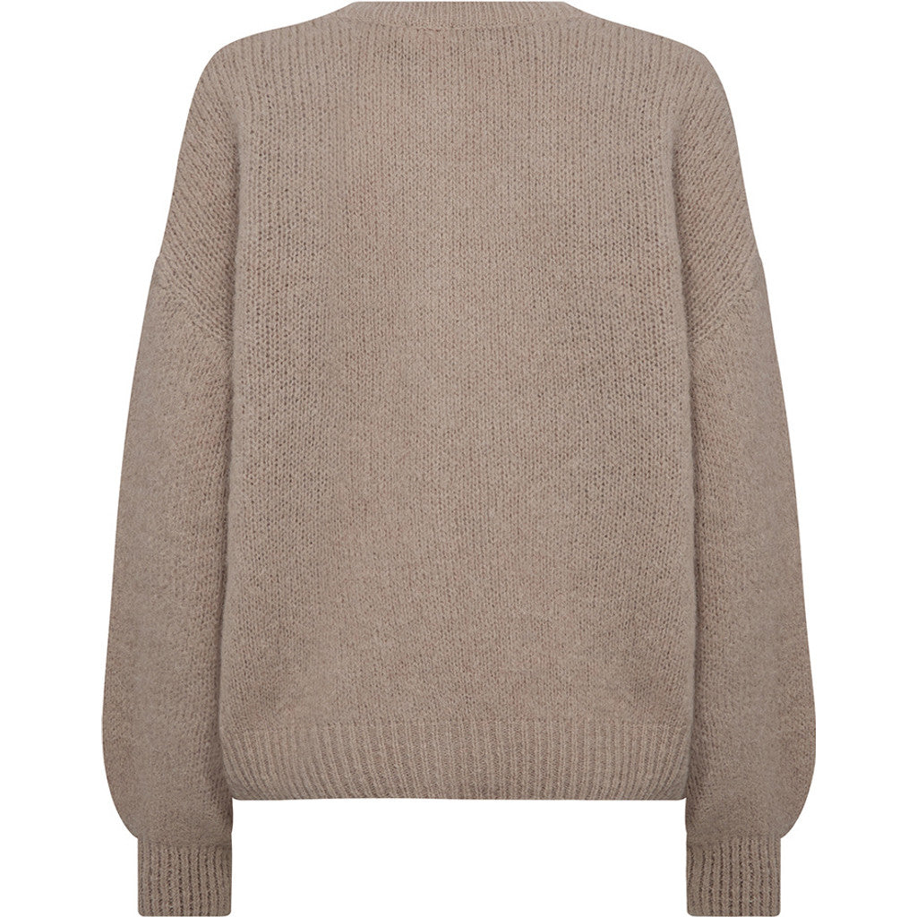 DEPECHE - SARAH ALPACA CARDIGAN SAND