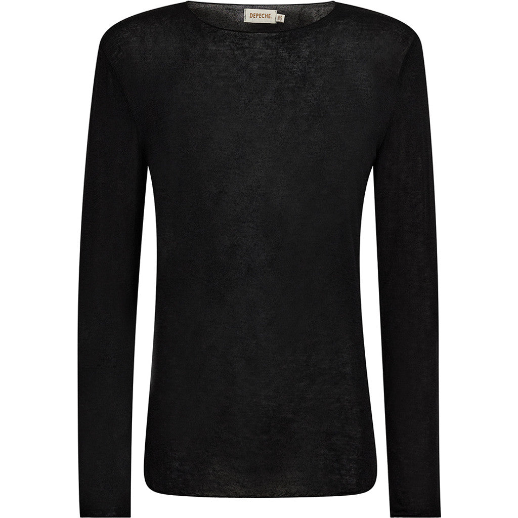DEPECHE - DREW CASHMERE T-SHIRT SORT