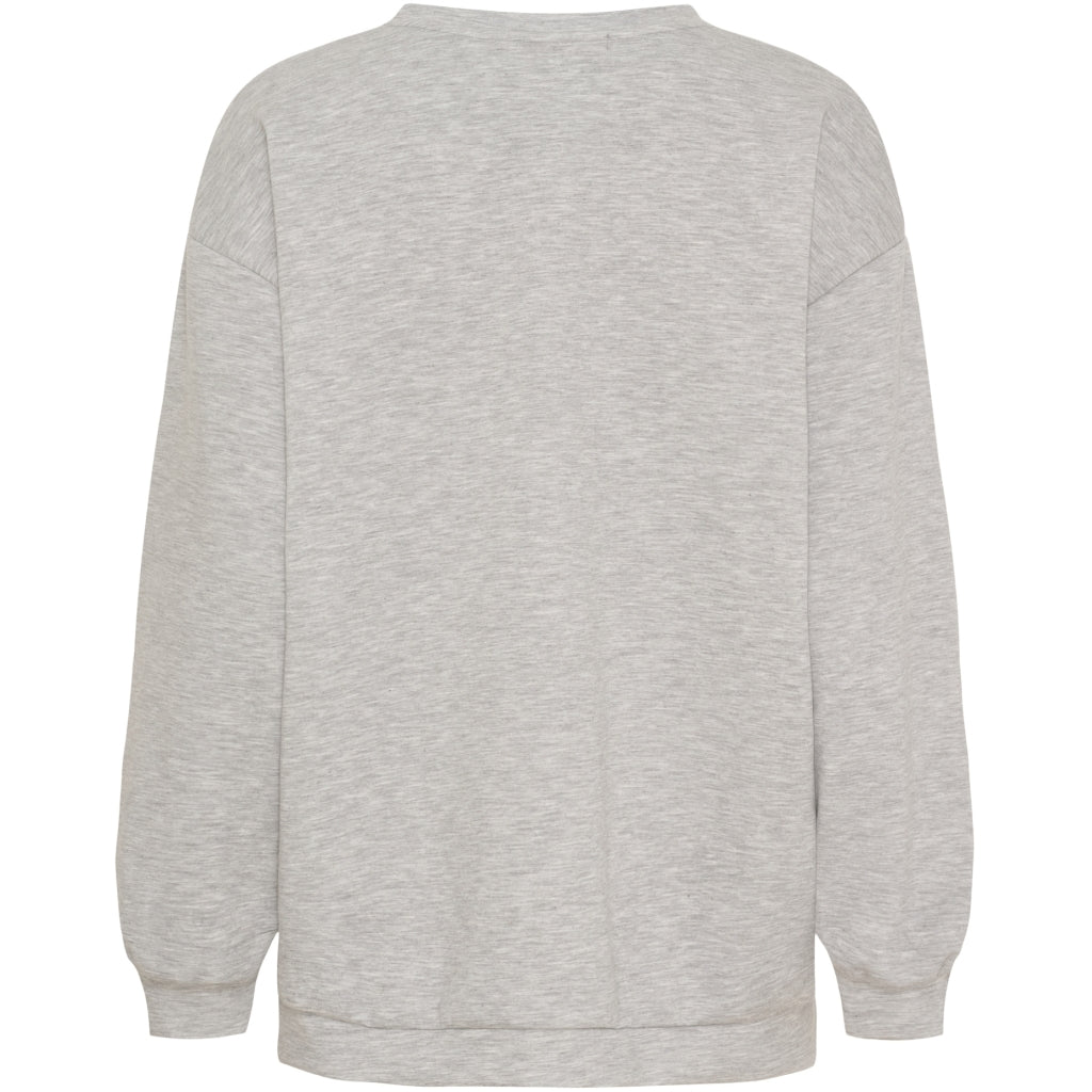 MARTA - HIBISCUS SWEATSHIRT GREY/SORT