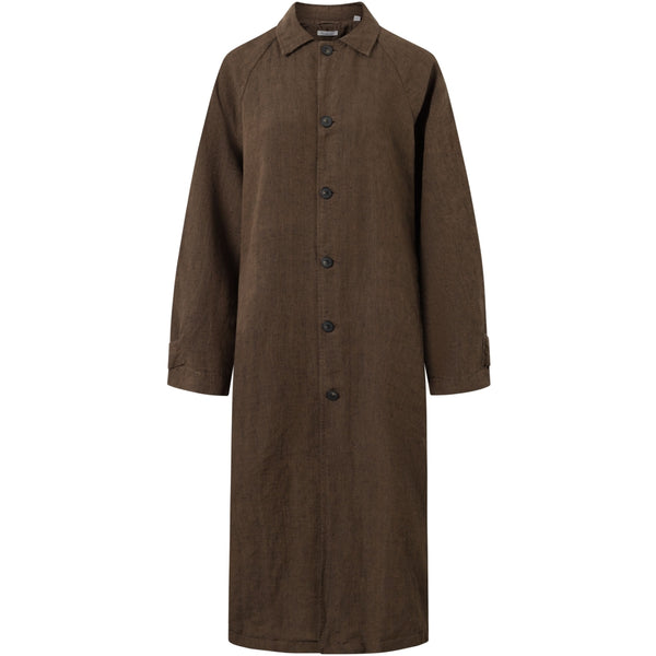 KNOWLEDGE COTTON - LOOSE LINEN CAR COAT