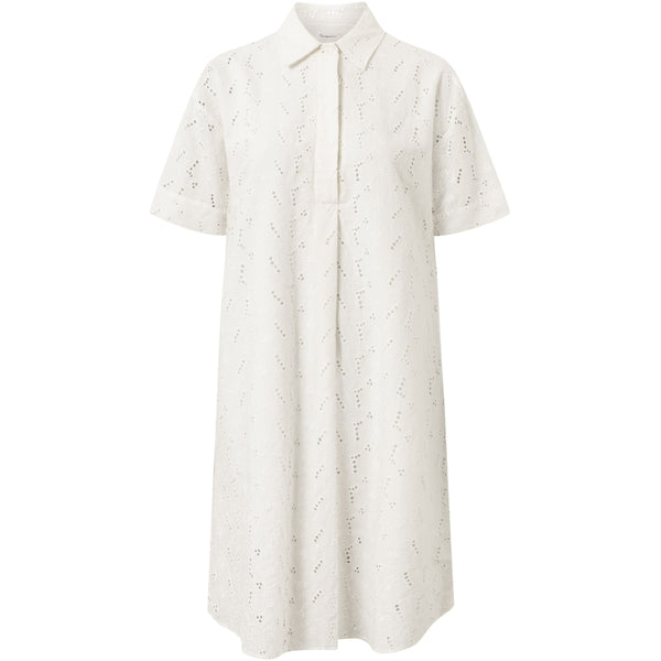 KNOWLEDGE COTTON - A-SHAPE KJOLE HVID