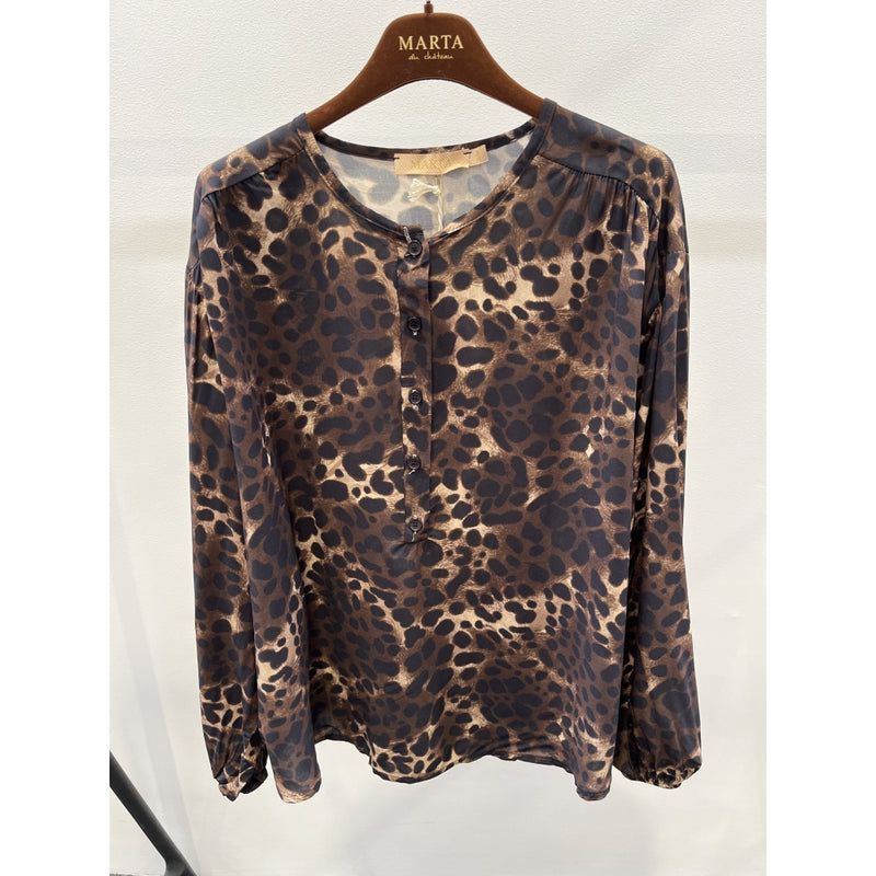 MARTA - ISABELLA BLUSE MARRONE SCURO