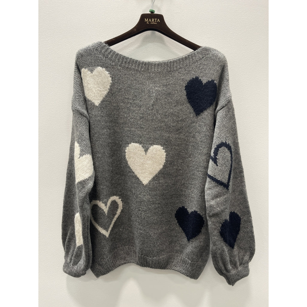 MARTA - AMARANTE STRIK DARK GREY