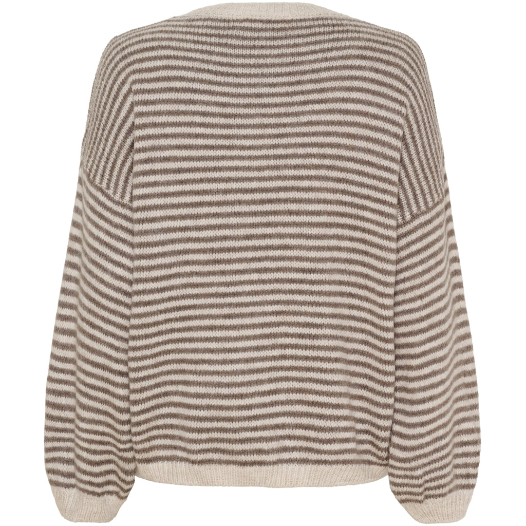 MARTA - INDIE STRIKTRØJE BEIGE/FANGO