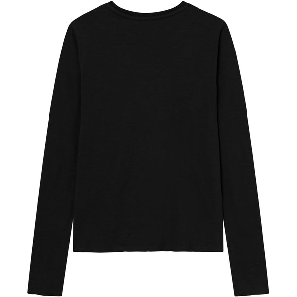 KNOWLEDGE COTTON - SLUB L/S T-SHIRT SORT