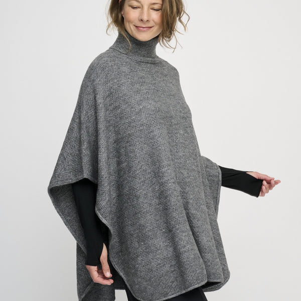 MOSHI MOSHI - AMAYA PONCHO DARK GREY