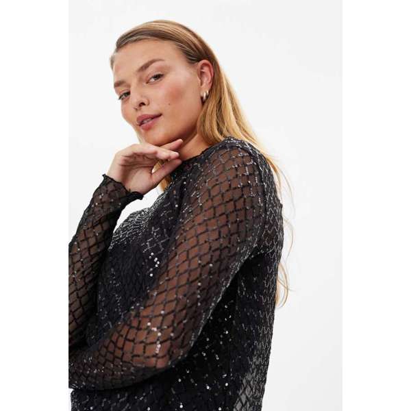 FREEQUENT - HERLIG BLUSE SORT
