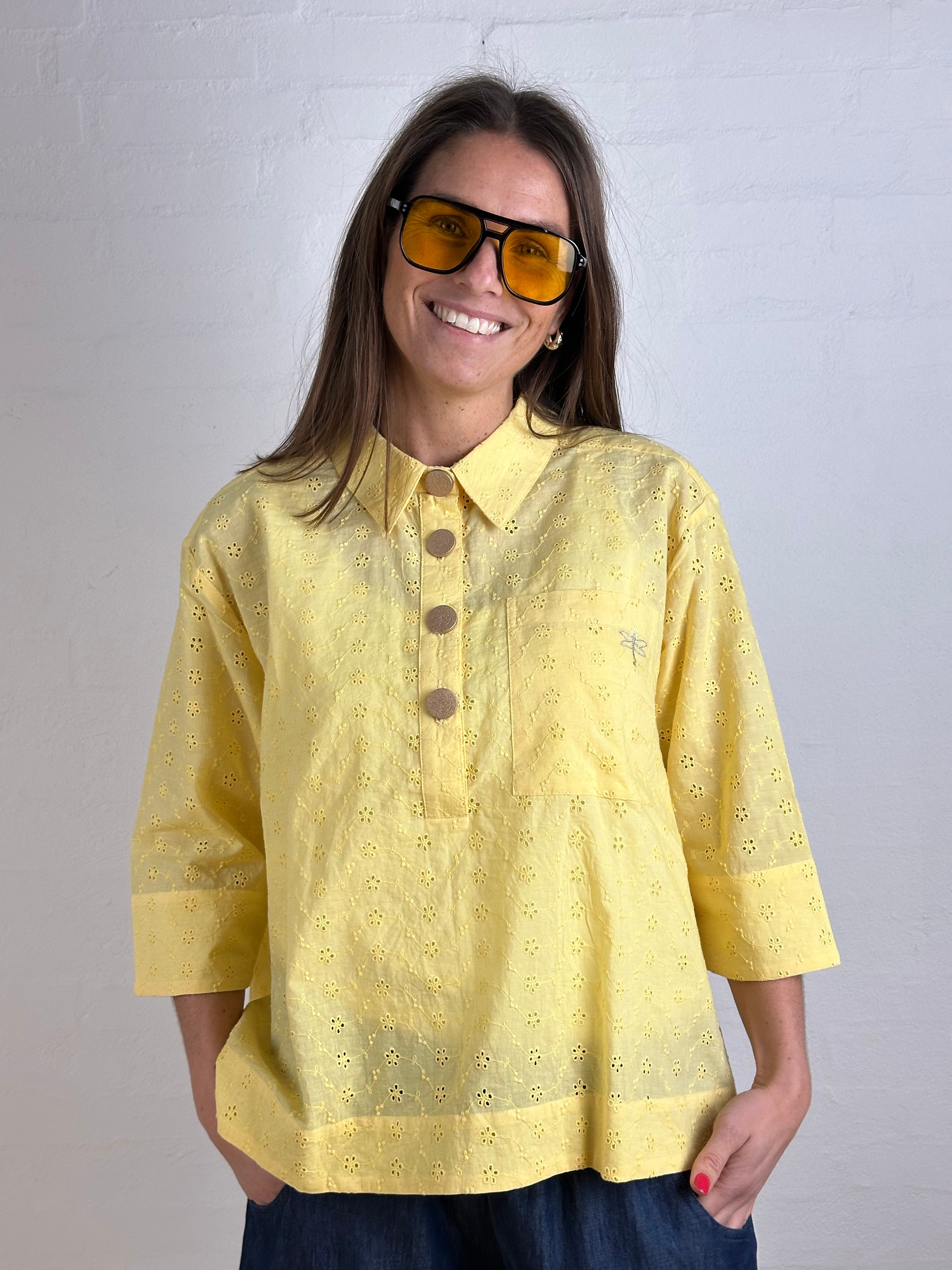 GASPAR - PORTO BRODERI ANGLAISE YELLOW