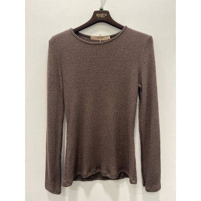 MARTA - LUNARA LS T-SHIRT MORO