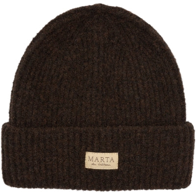 MARTA - RIB BEANIE HAT BRUN