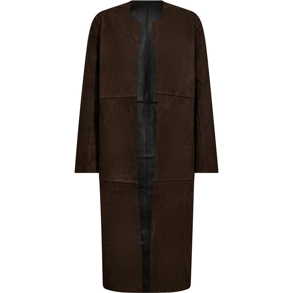DEPECHE - ZITA VENDBAR JAKKE BROWN/BLACK
