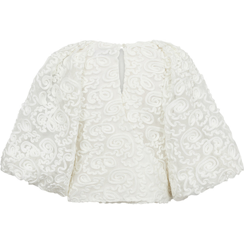 ATELIER TAKTIL - NABIA MESH BALLON BLUSE ECRU