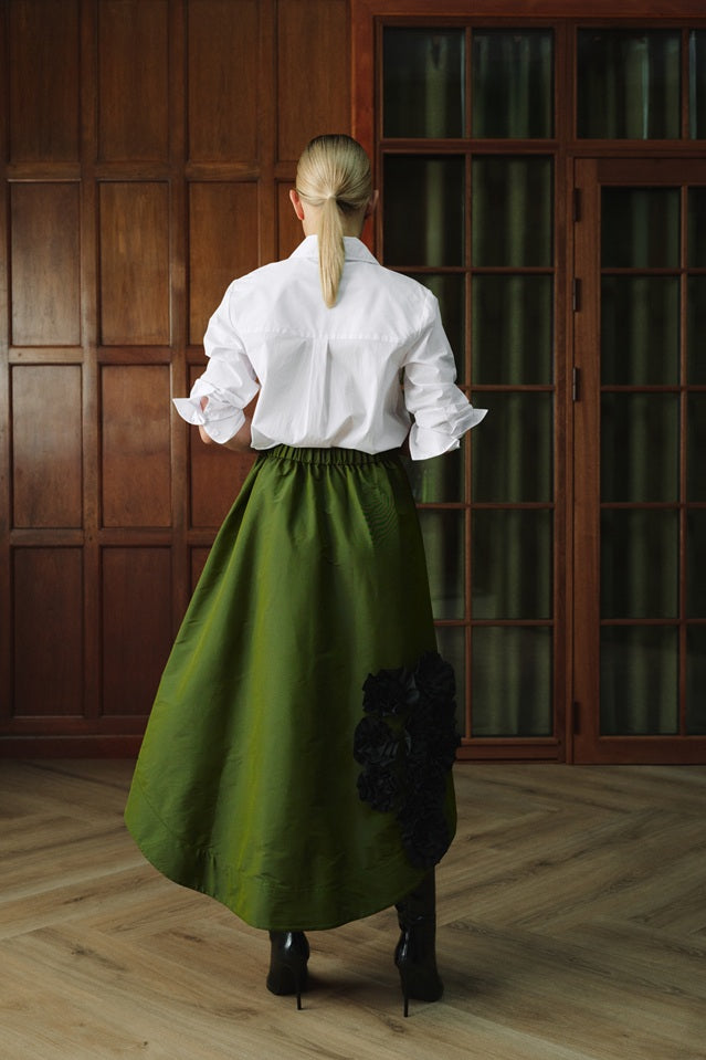 ATELIER TAKTIL - SKYE NEDERDEL HUNTER GREEN