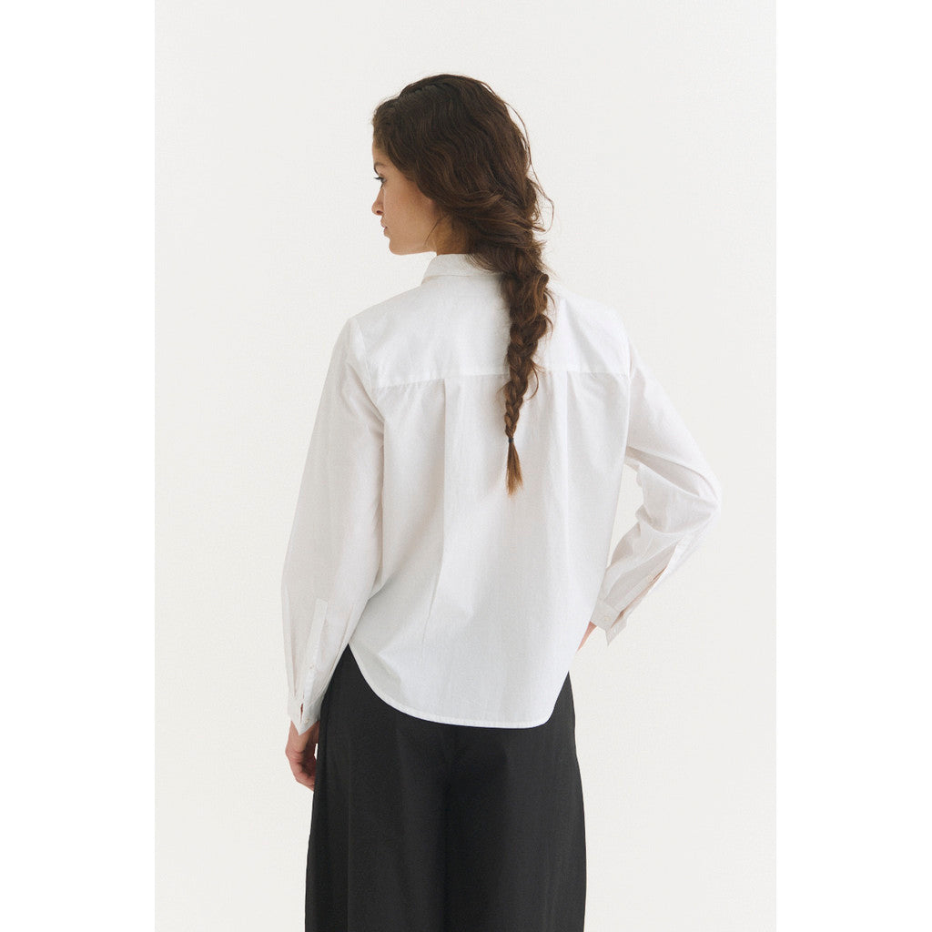 BASIC APPAREL - SILJE SKJORTE BRIGT WHITE