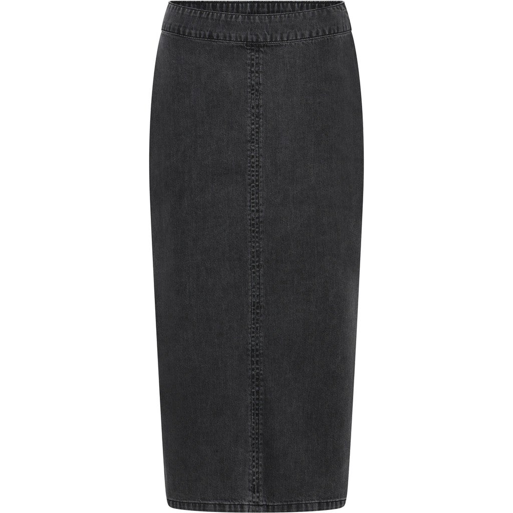 BRUUNS BAZAAR - PLATIE NEDERDEL GREY DENIM