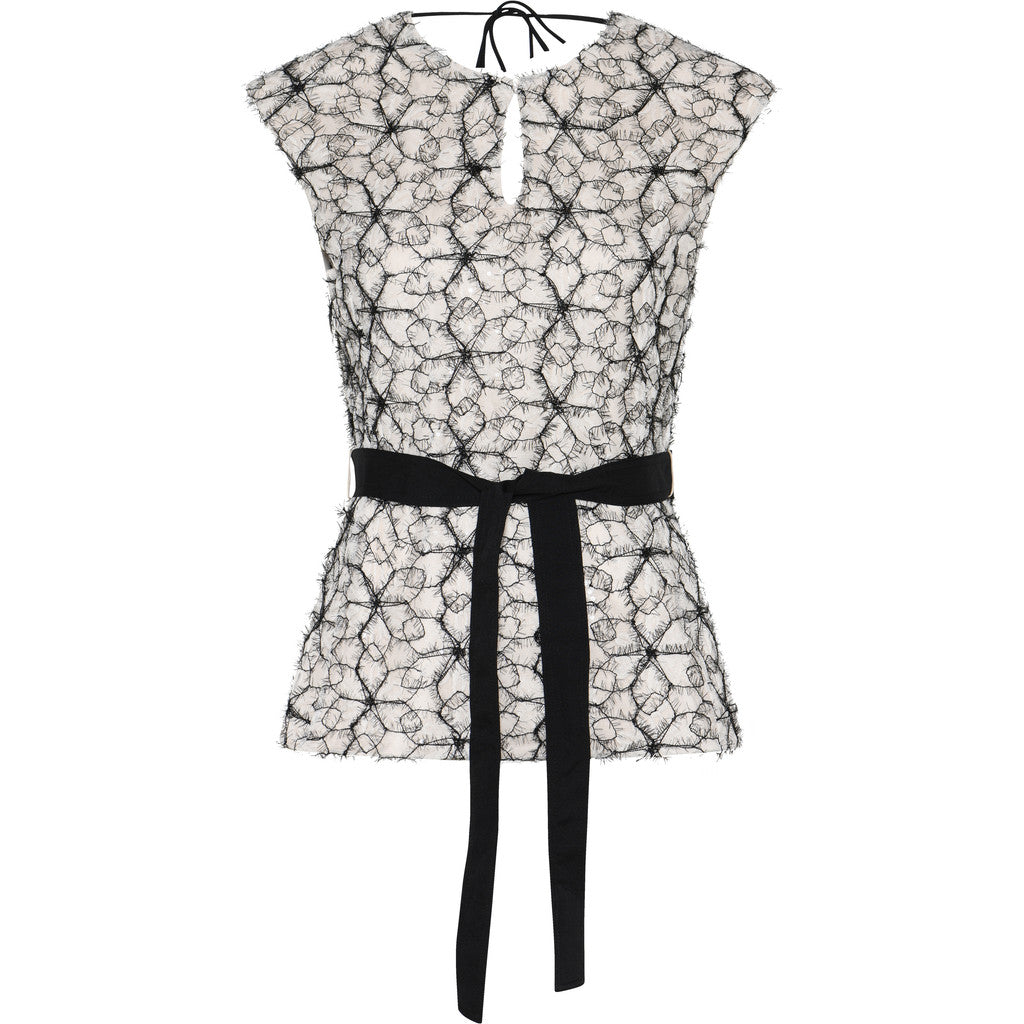 BRUUNS BAZAAR - ORIIA BLUSE CREAM/BLACK