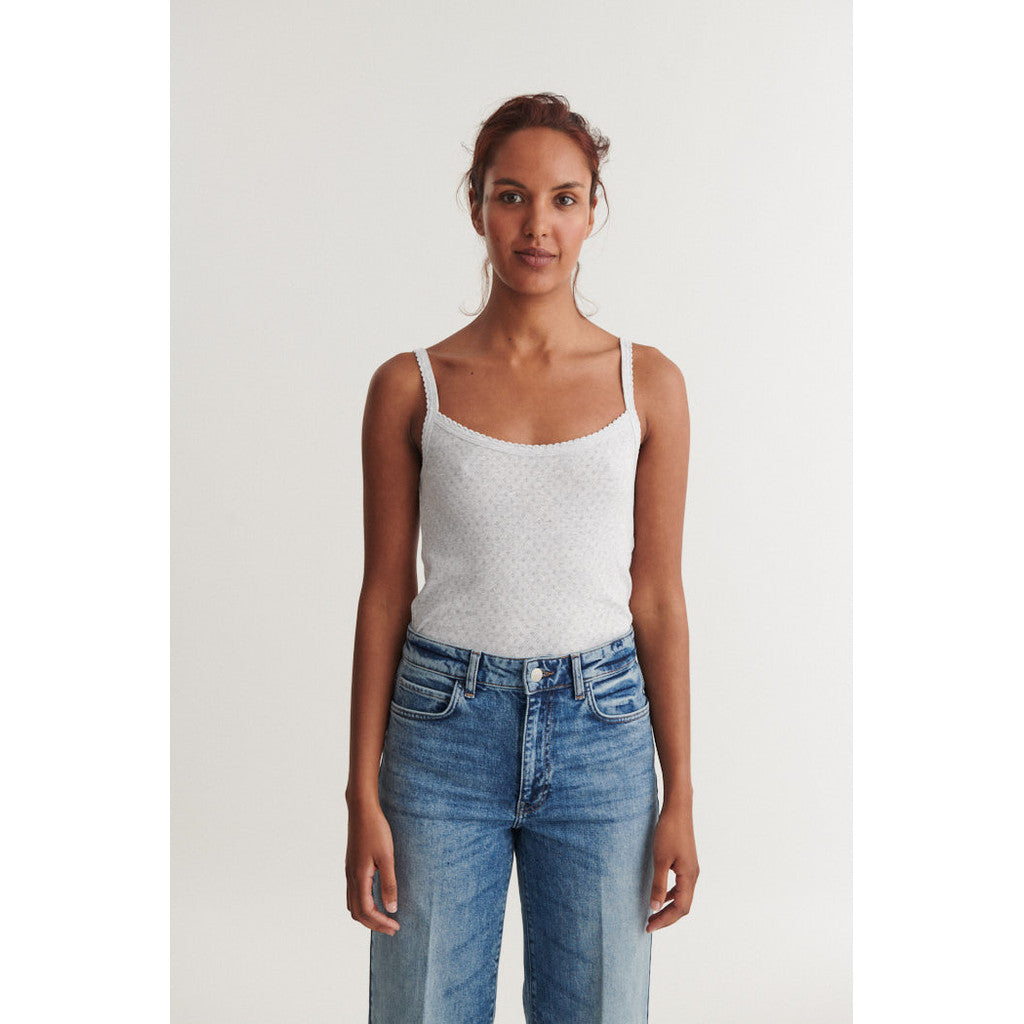 BASIC APPAREL - ARENSE TOP GREY MELANGE