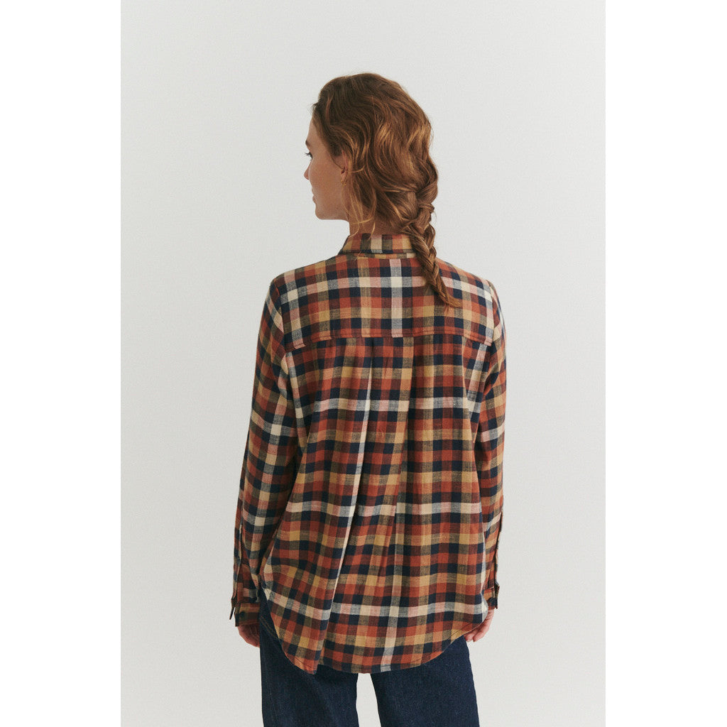 BASIC APPAREL - NALLI SKJORTE SKYCAPTAIN/TORTOISE SHELL