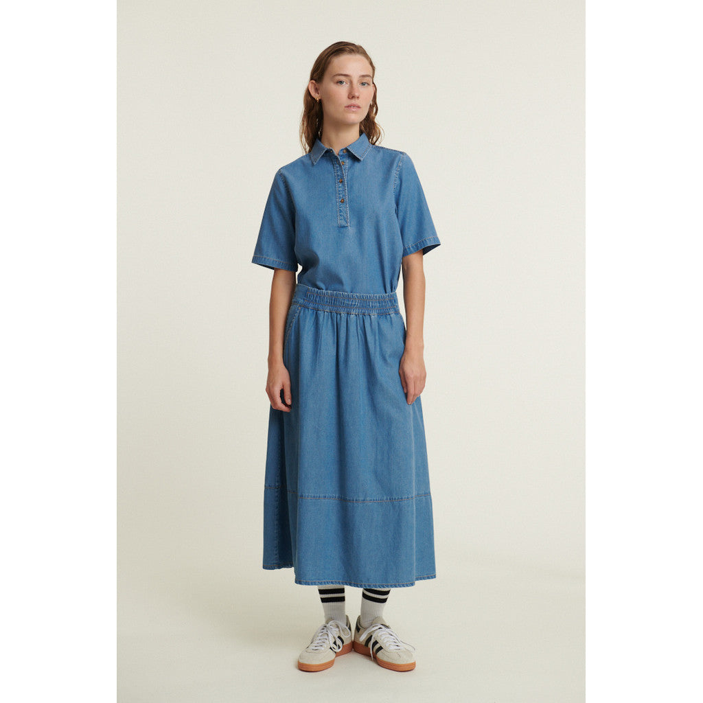 BASIC APPAREL - BINE POLO BLUSE LIGHT BLUE