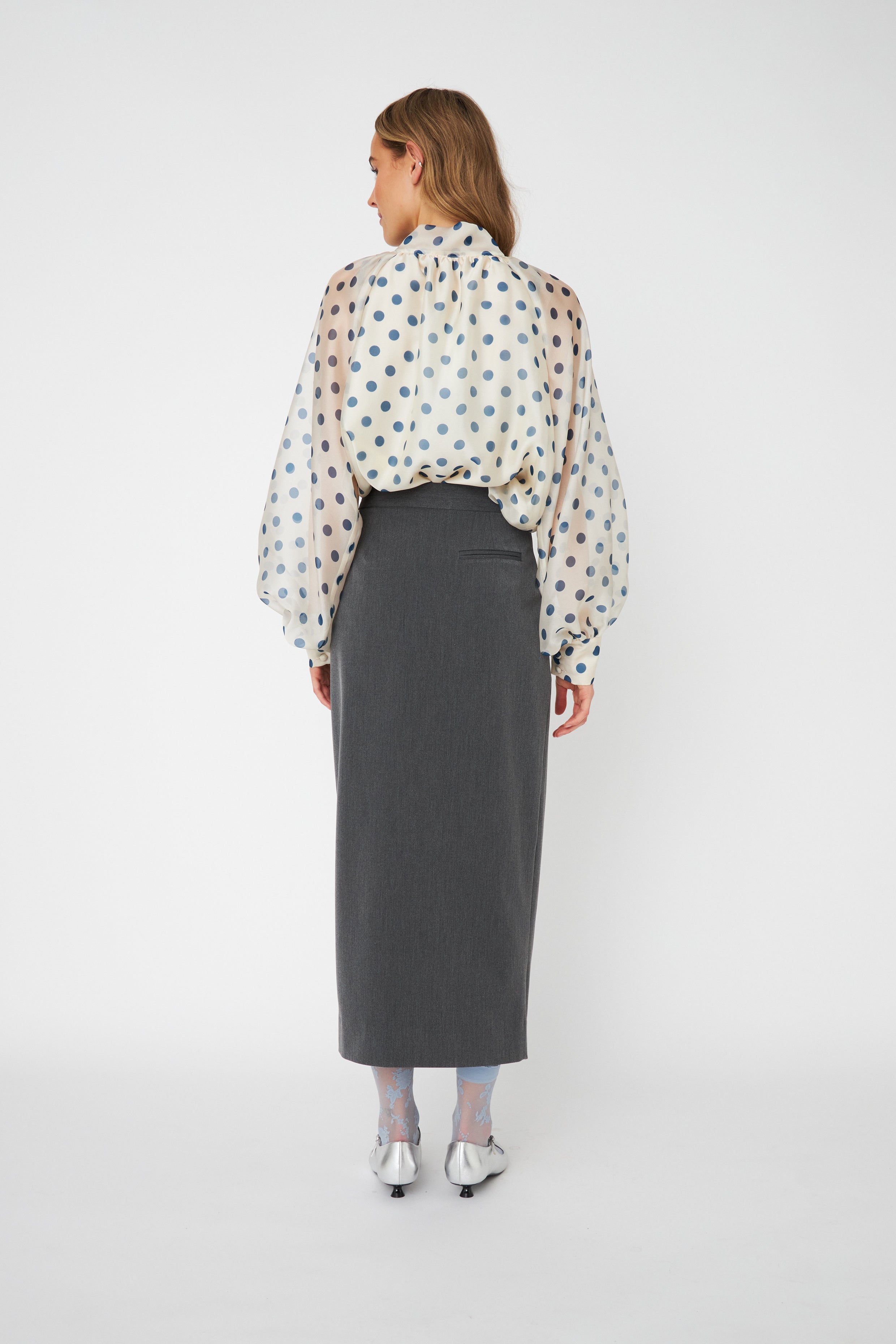CRÂS - JACKIE BLUSE NAVY DOTS