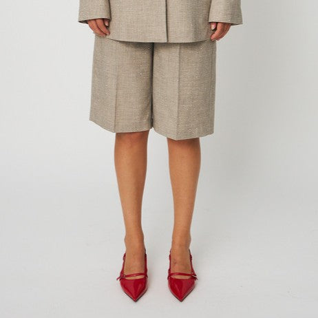 CRAS - VILENA SHORTS GREIGE RHINESTONE