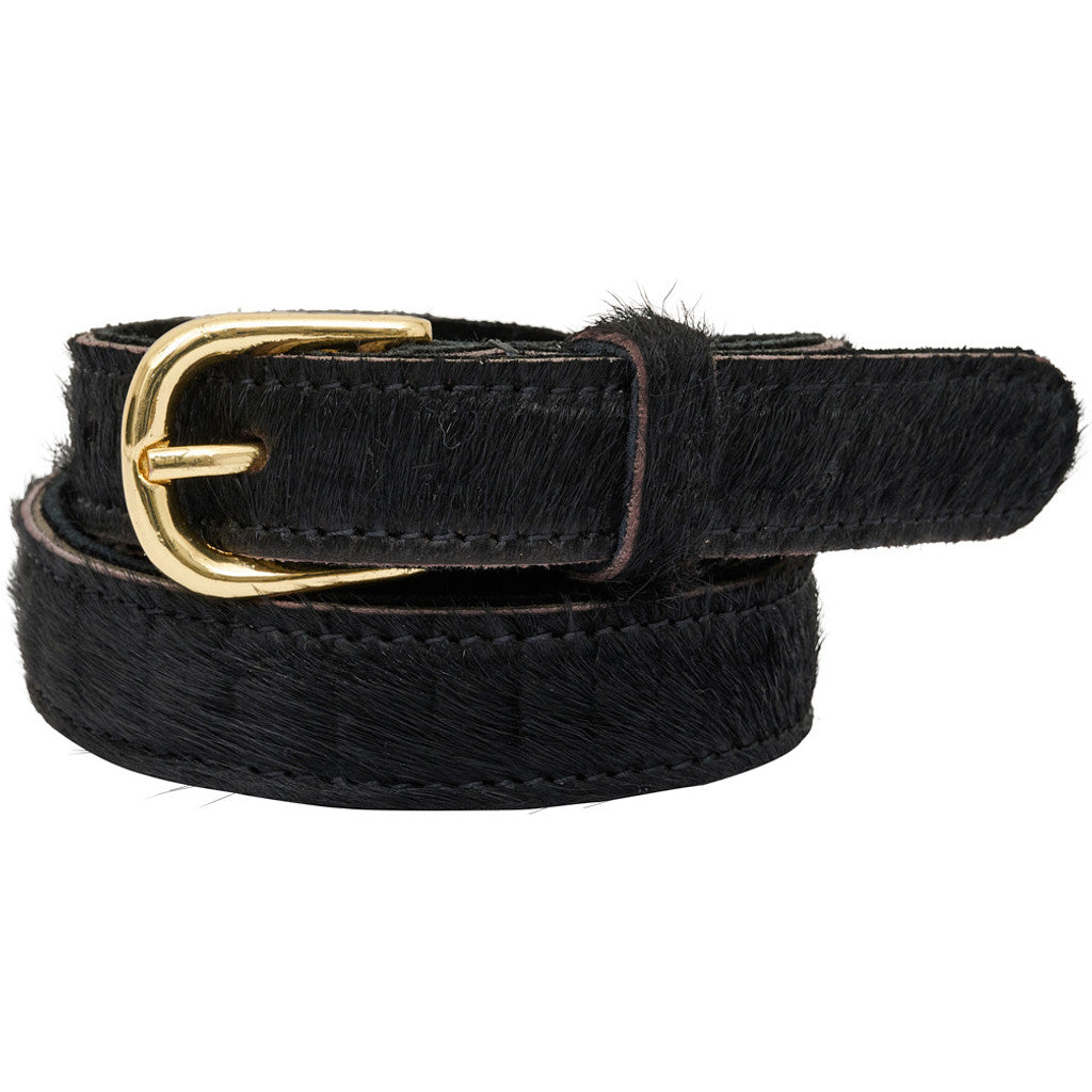 TIM & SIMONSEN - CROCO HAIR BÆLTE SORT