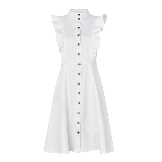 DEA KUDIBAL - MIANA DENIM KJOLE WHITE