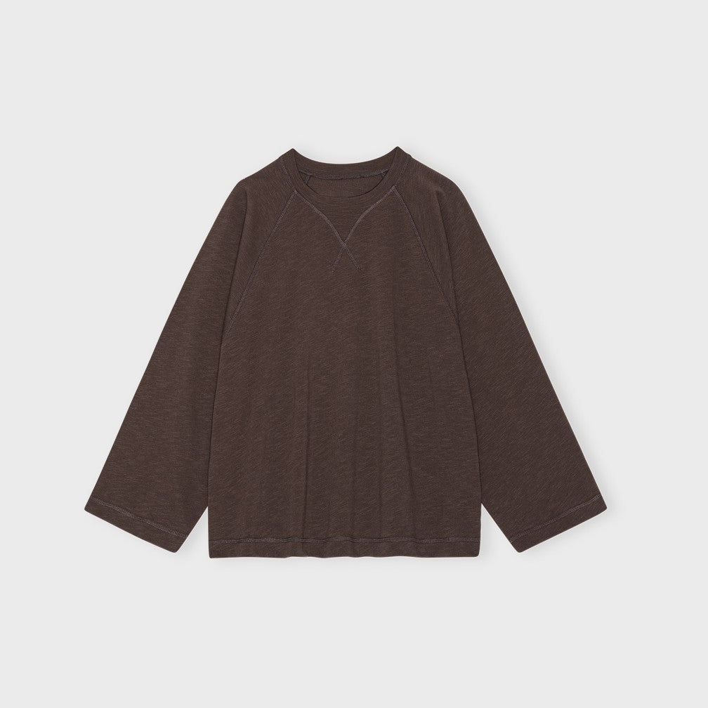 MOSHI MOSHI - EARTH SWEATSHIRT DARK BROWN