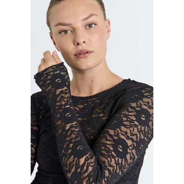 FREEQUENT - LENNON BLONDE BLUSE SORT