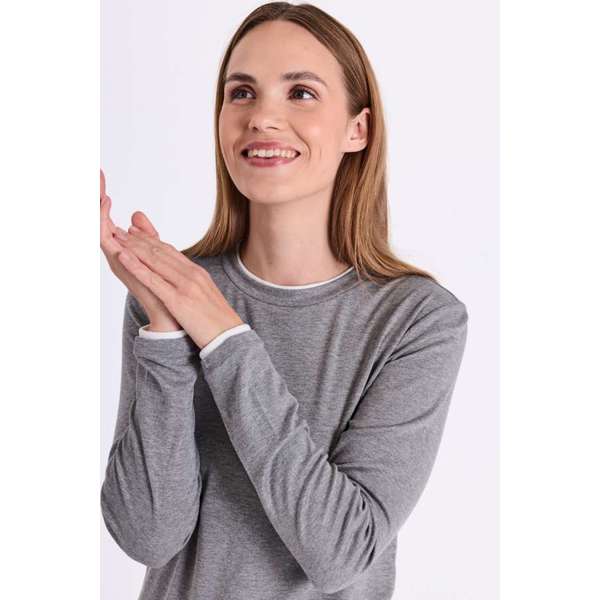 FREEQUENT - ALVIN T-SHIRT GREY MELANGE/STAR OFF WHITE