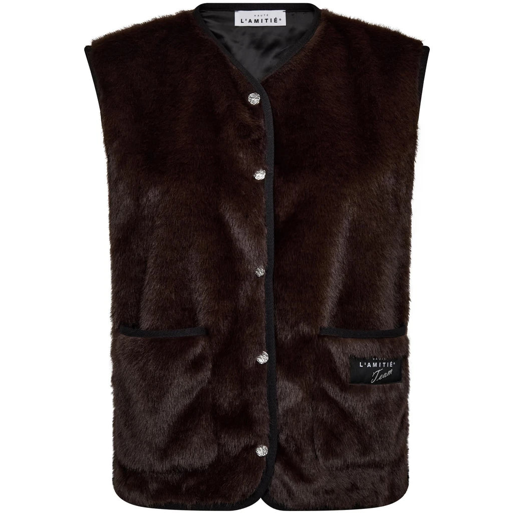 HAUTE L'AMITE - FUR TECH VEST MOCCA