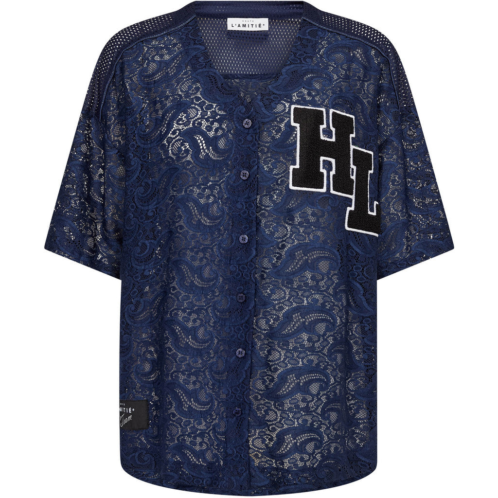 HAUTE L'AMITIÈ - COURT LACE T-SHIRT NAVY