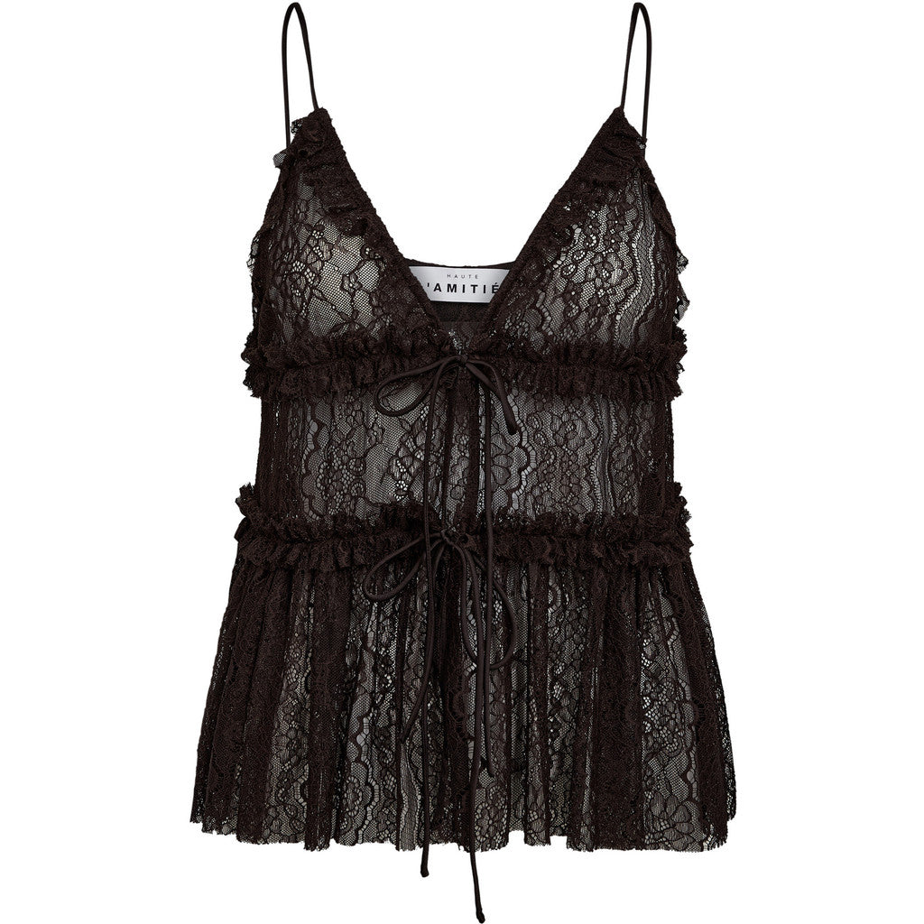 HAUTE L'AMITIE - NEW LACE TOP MOCCA