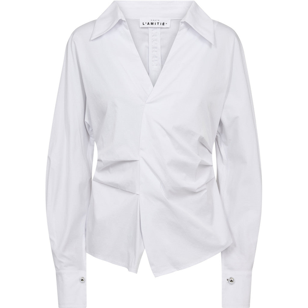 HAUTE L'AMITIE - BELL ZIP BALL SKJORTE HVID