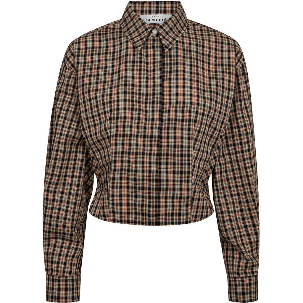 HAUTE L'AMITIE - DESSERT CHECK SMOCK SKJORTE DESSERT