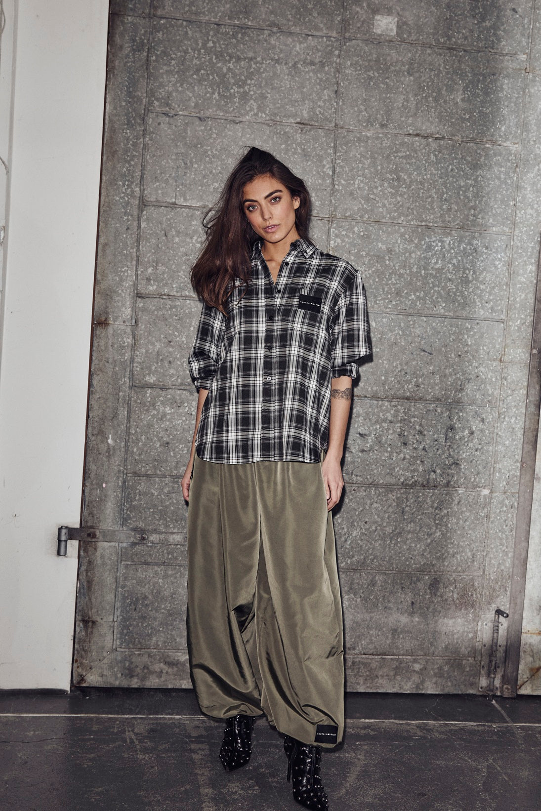 HAUTE L'AMITIE - HAUTE CHECK SKJORTE GREY