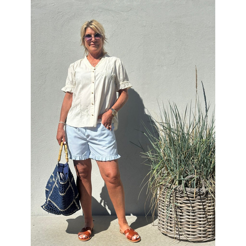 Gaspar Honolulu frill shorts black