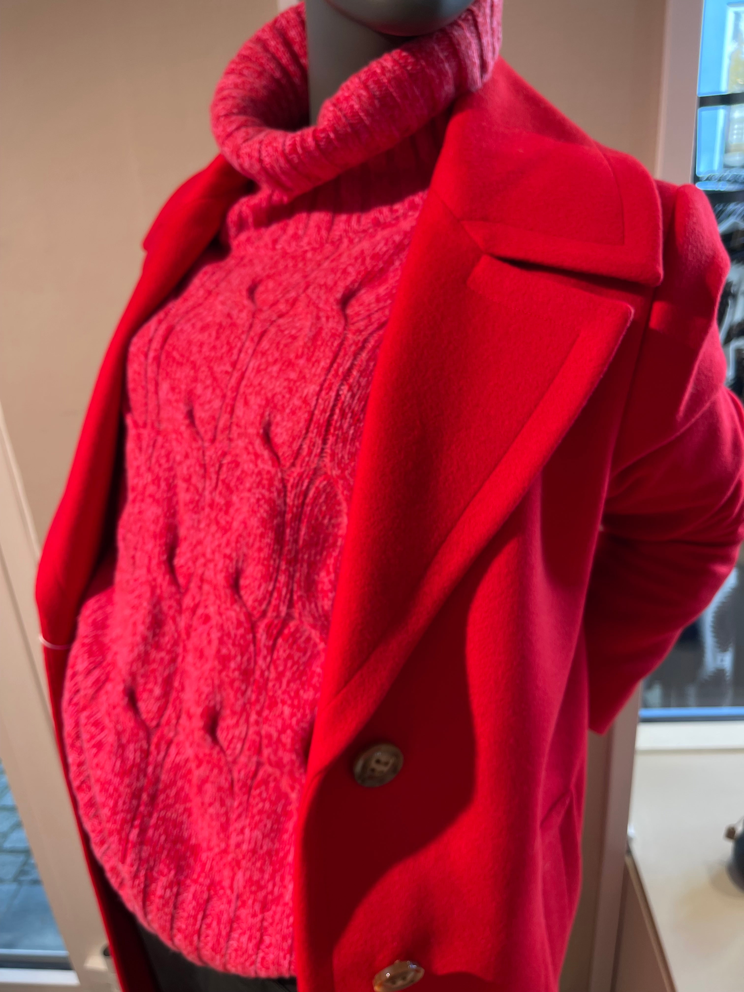 SAND COPENHAGEN - CLARETA LONG COAT RED