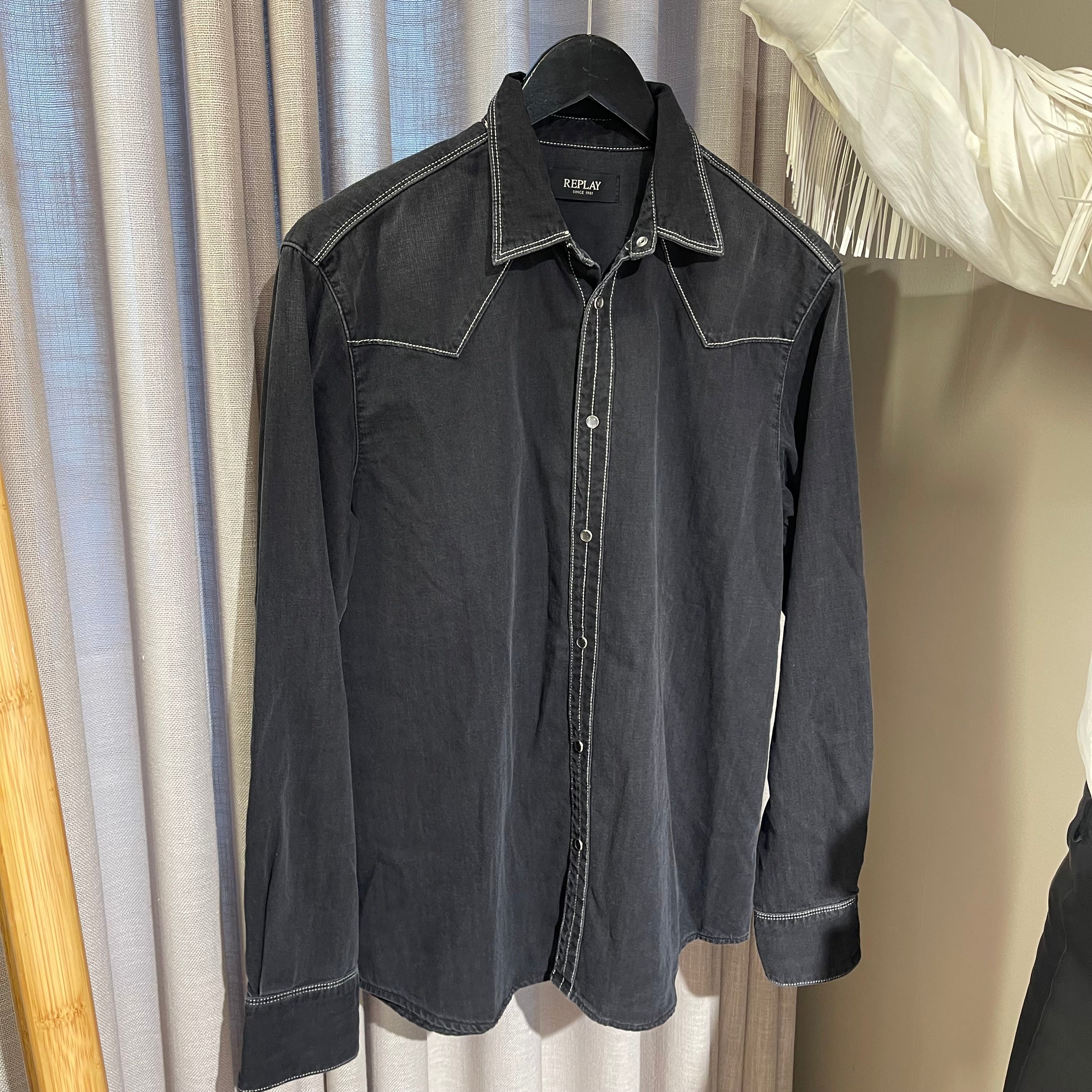 REPLAY - DENIM SKJORTE ANBASS HYPE