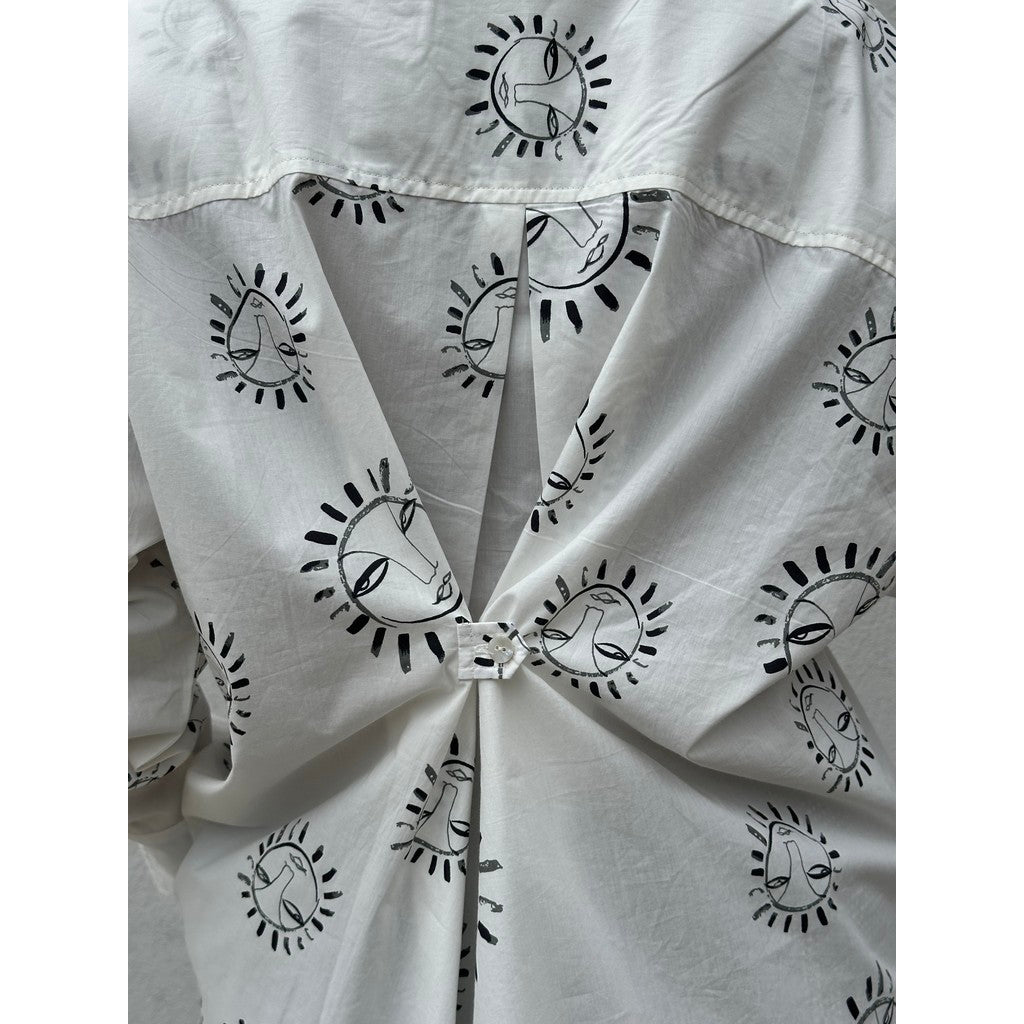 GASPAR - SEVILLA PRINT SKJORTE WHITE