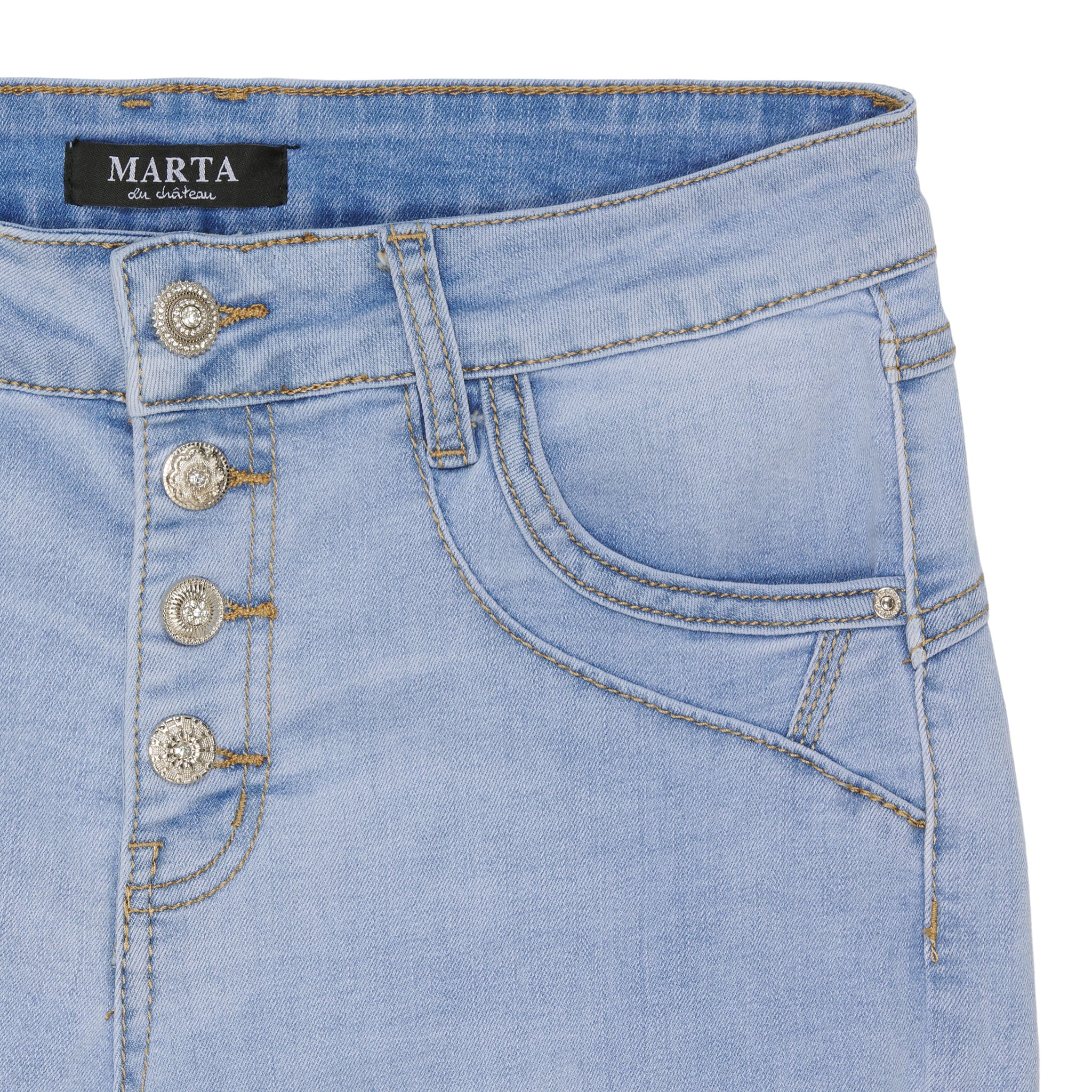 MARTA - SIMONA DENIM SHORTS LIGHT DENIM