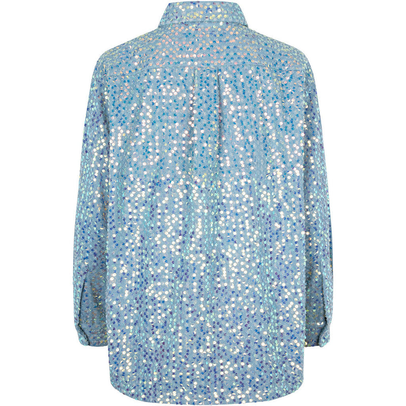 CRÂS - NORTH SKJORTE BLUE GLITTER