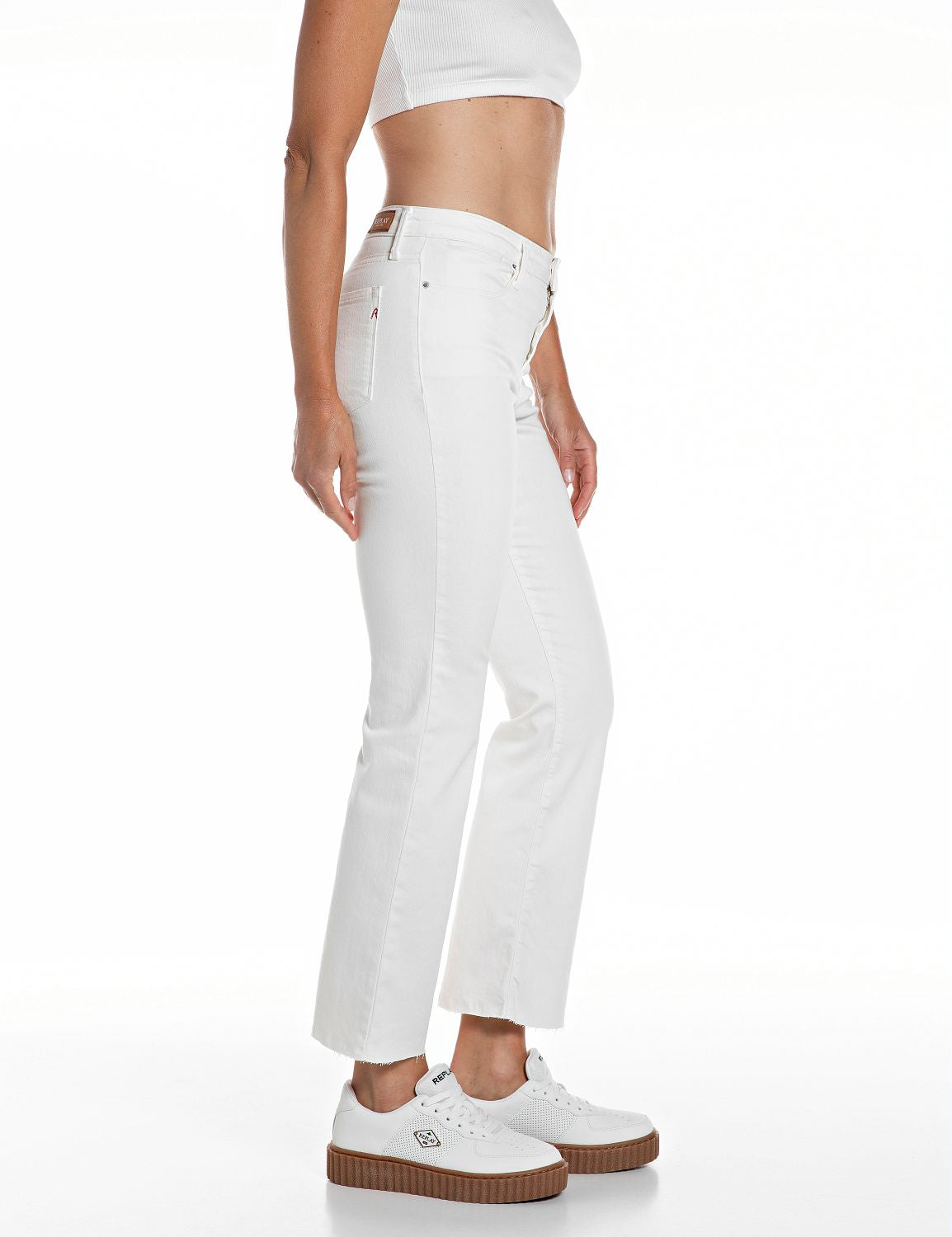 REPLAY - COLIE FLARE JEANS NATURAL WHITE