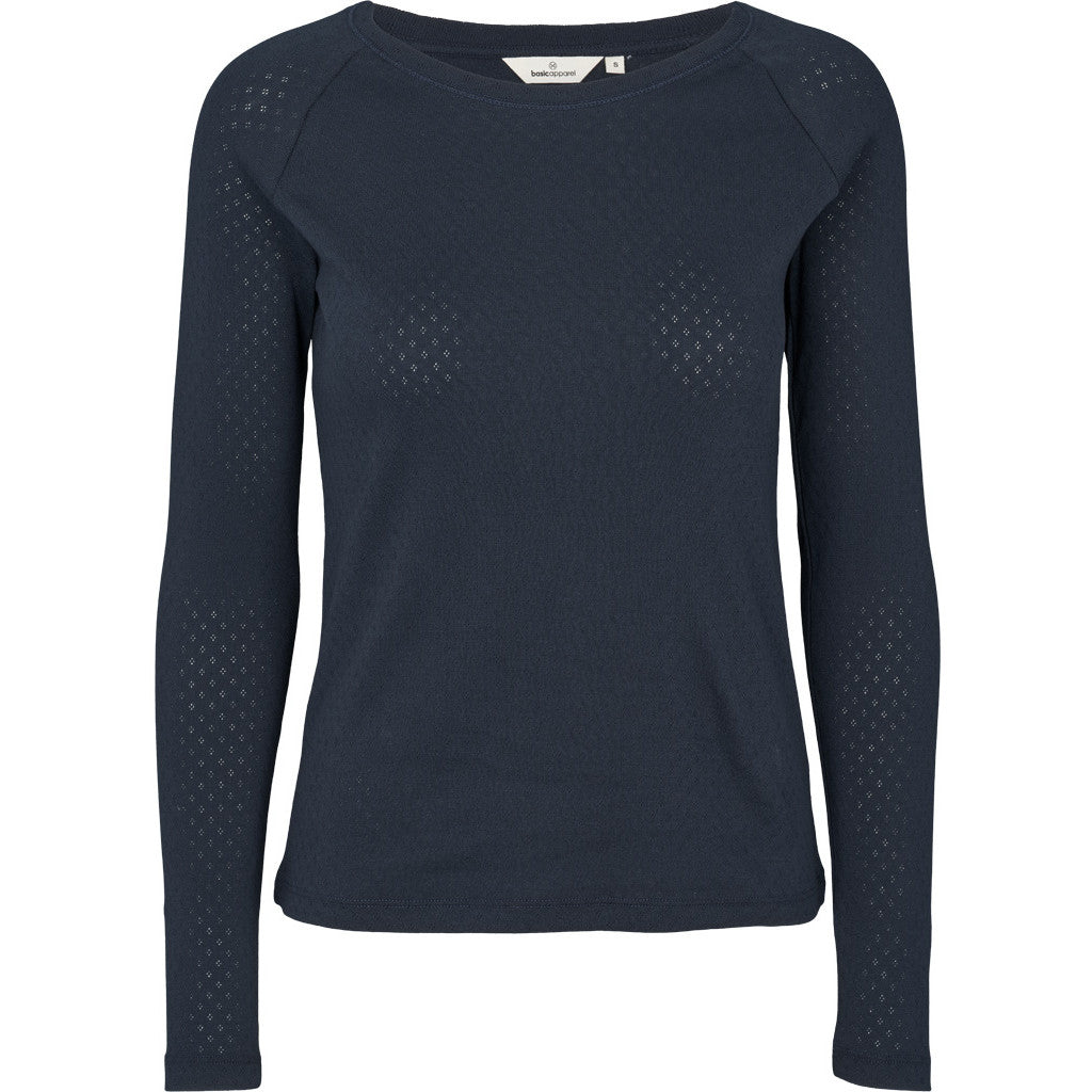 BASIC APPAREL - ARENSE LS T-SHIRT SKY CAPTAIN