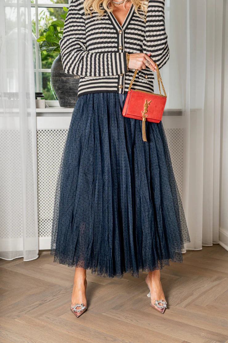 EMM COPENHAGEN - DAISY NEDERDEL NAVY DOT