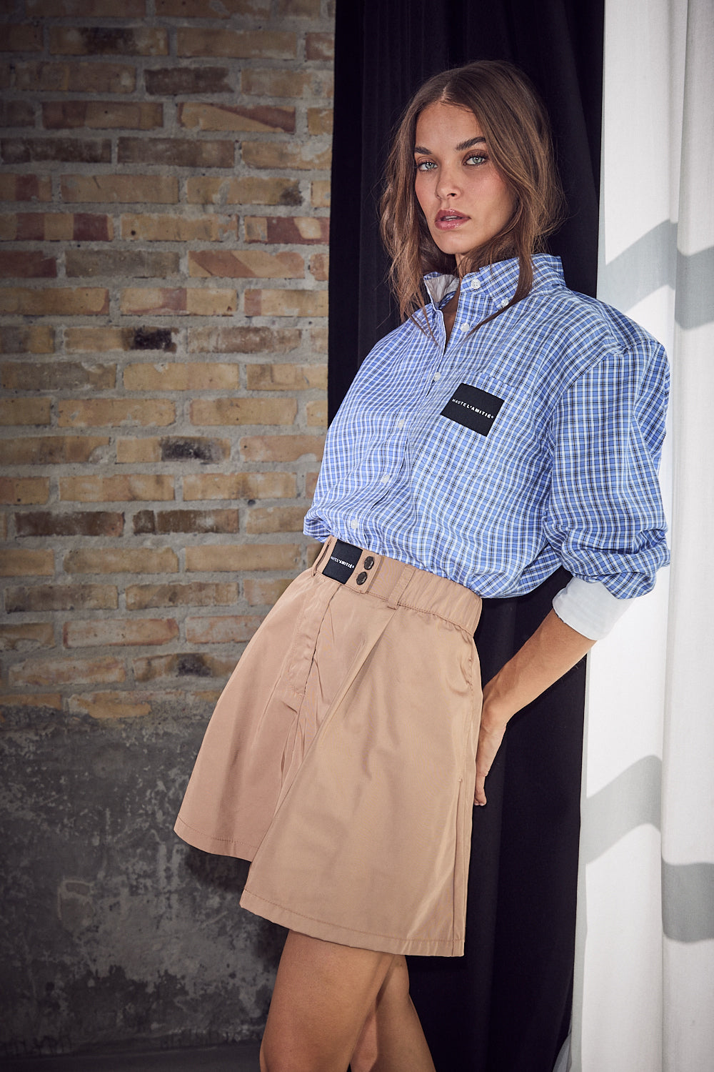 HAUTE L'AMITIE - CONTRAST COLOR SKJORTE BLUE