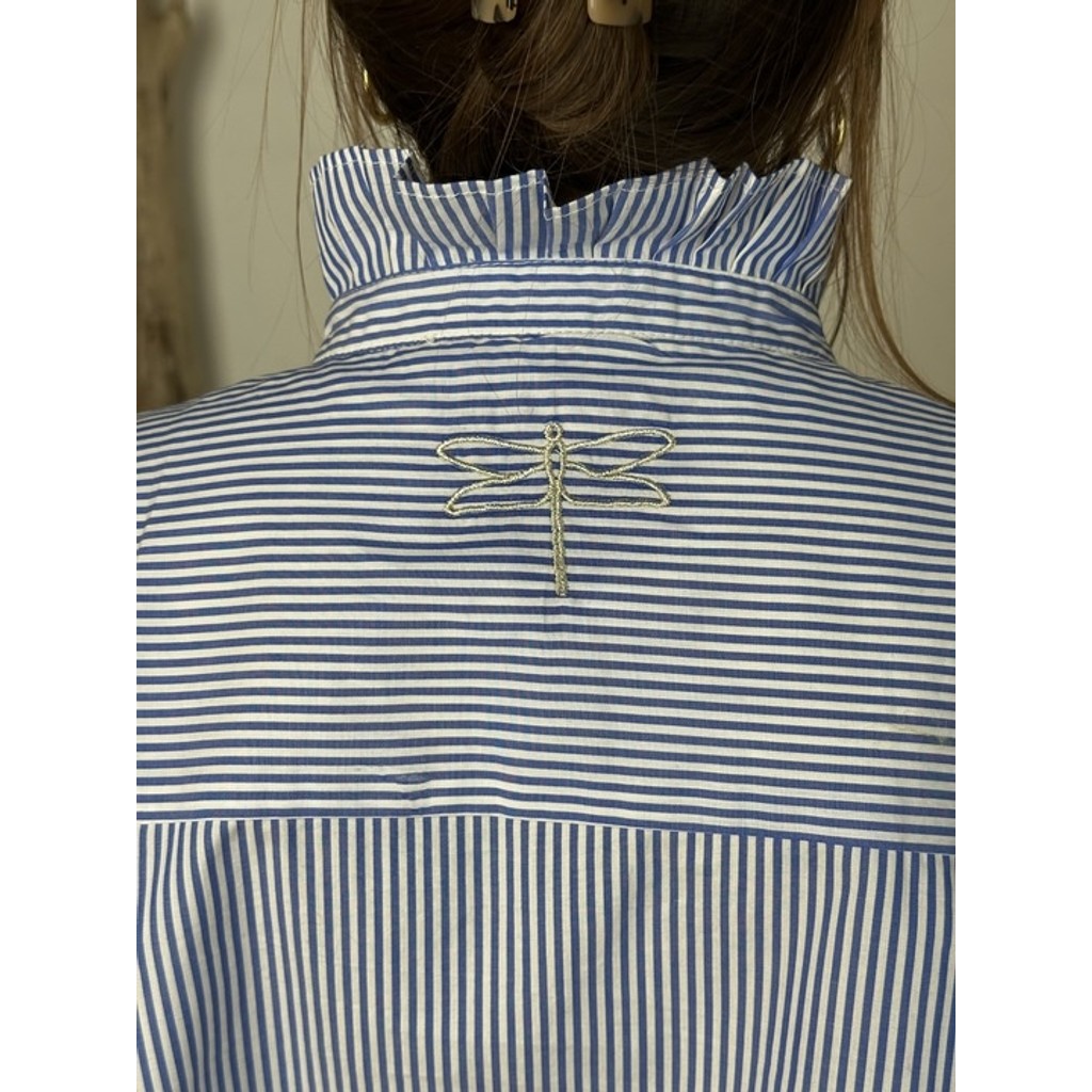 GASPAR - HIMALAYA BLUSE STRIPE BLUE