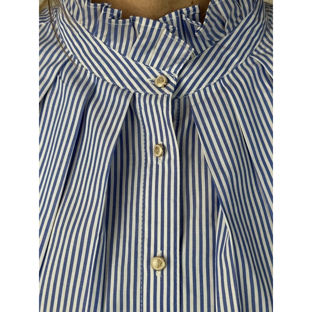 GASPAR - HIMALAYA BLUSE STRIPE BLUE