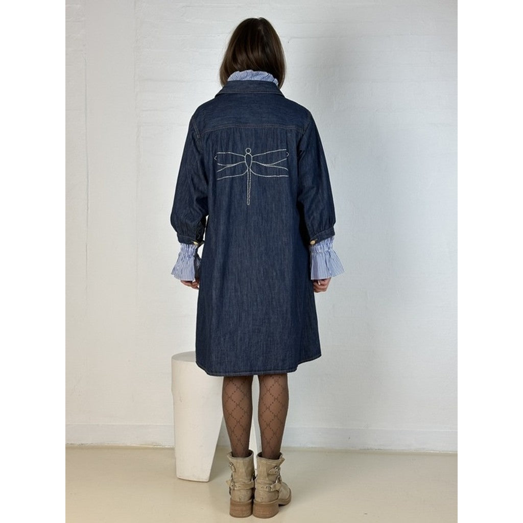 GASPAR - RIO DENIM KJOLE DARK BLUE